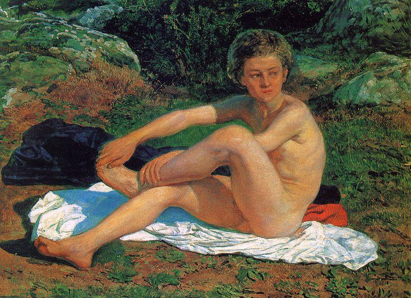 Alexander Ivanov Nude Boy Germany oil painting art